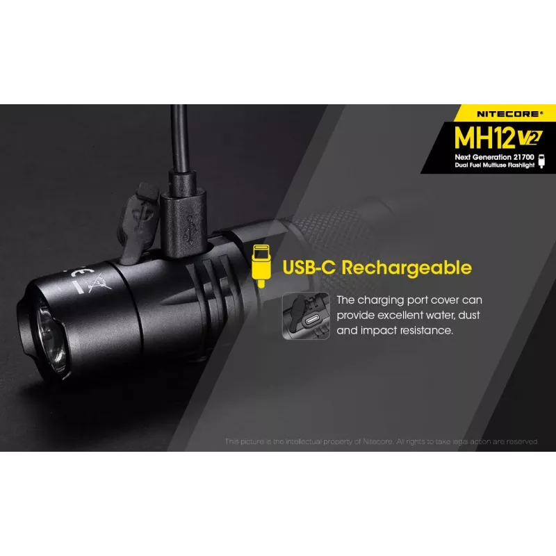 Latarka ręczna Nitecore MH12 V2 Czarna