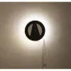 NeXtime zegar 3094 Light It Up, Ø18.5 cm, Podświetlenie, Ścienny, Czarny