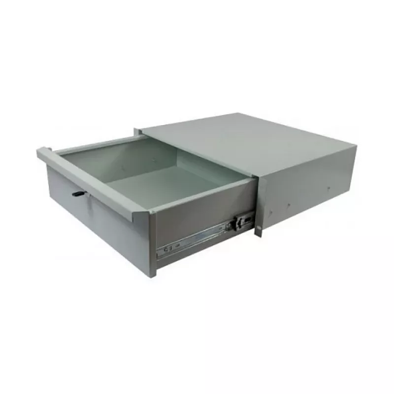 ALL-S0002060, Szuflada, szary, metal, 3U, 19 cali, 440 mm