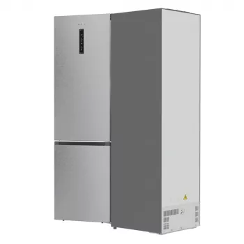 Lodówko-zamrażarka Gorenje NRB620E61X4WFE, wolnostojąca, stal nierdzewna, pojemność całkowita 413 l, zamrażarka dolna 130 l, NoFrost, wyświetlacz LED