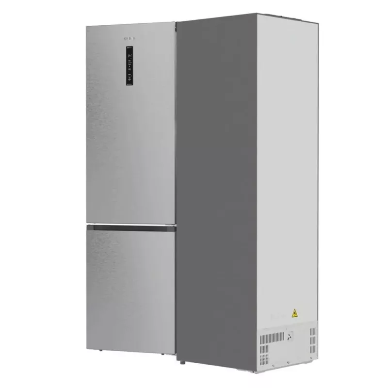 Lodówko-zamrażarka Gorenje NRB620E61X4WFE, wolnostojąca, stal nierdzewna, pojemność całkowita 413 l, zamrażarka dolna 130 l, NoFrost, wyświetlacz LED