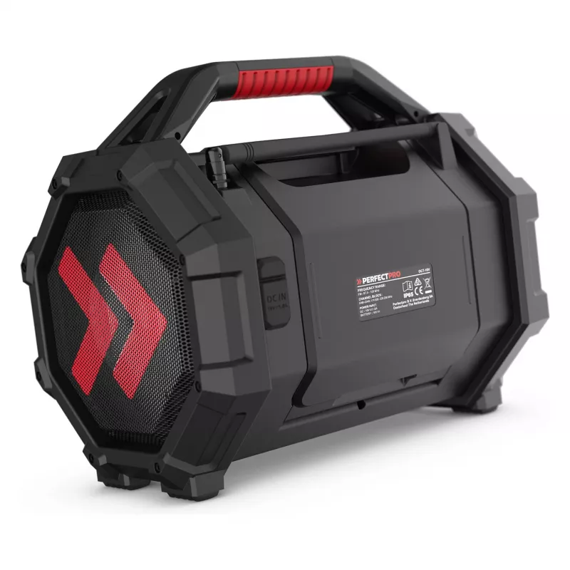 Przenośne radio budowlane PerfectPro ROCKTAGON 18V — zasilane bateriami radio na plac budowy