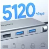 Hub USB-C Aukey CB-C89 10-w-1 z RJ45 1000 Mbps, HDMI 4K, wiele portów