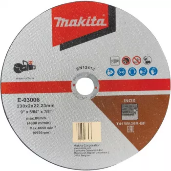 Makita - Tarcza tnąca - do stali nierdzewnej - 230 mm - Ziarnistość: WA36R