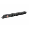 LANBERG PDU-07E-0200-IEC-BK PDU 1U 10A 7 gniazd francuskich 2m Czarny