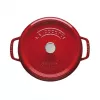 Pojedynczy garnek Staub Cocotte 24 cm Wiśniowy