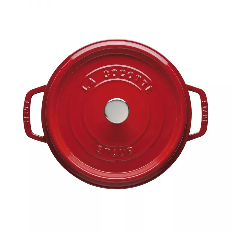 Pojedynczy garnek Staub Cocotte 24 cm Wiśniowy