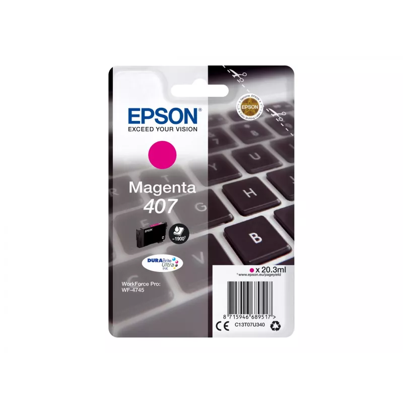 Kaseta z tuszem Epson C13T07U340 magenta (XL) o wysokiej wydajności do serii WF-4745