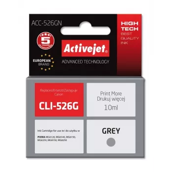 Activejet ACC-526GN Tusz (zamiennik Canon CLI-526G; Supreme; 10 ml; szary)