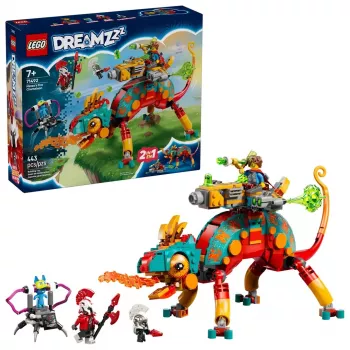 Klocki konstrukcyjne LEGO 71492 Dreamzz Zestaw z ognistym kameleonem Mateo, model z klocków do kreatywnego budowania