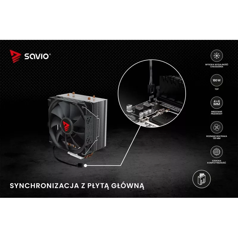 SAVIO VORTEX X2 chłodzenie CPU