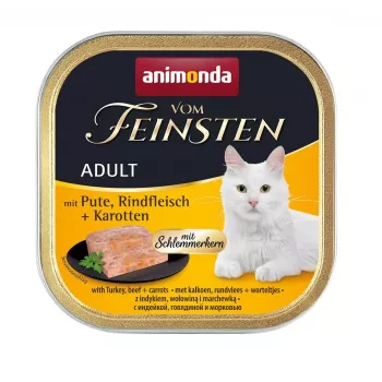 ANIMONDA Vom Feinsten Adult Indyk, wołowina i marchewka - karma mokra dla kota - 100g