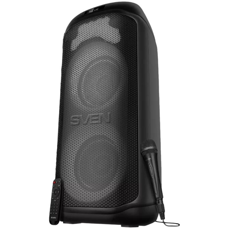 Głośnik SVEN PS-1050, czarny (200W, TWS, Bluetooth, FM, USB, microSD, wyświetlacz LED, 7200mAh)