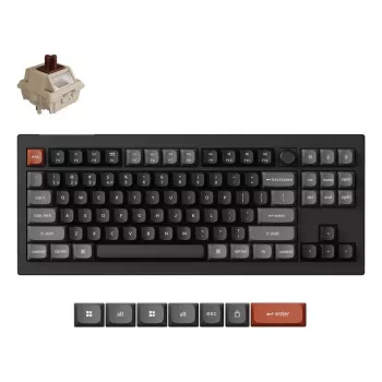 Klawiatura mechaniczna Keychron V3 Ultra 8K — przewodowa i Bluetooth, QWERTY, RGB, czarna