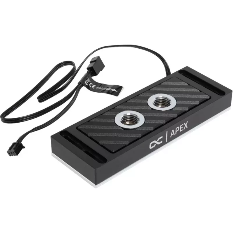 Blok wodny Alphacool 14000 aluminium nikiel plastik czarny 45 mm 127,5 mm 17,3 mm