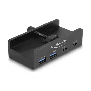 Delock 64262 Zewnętrzny hub USB 5 Gbps 4-portowy, 2x USB Type-A i 2x USB Type-C, ze śrubą blokującą