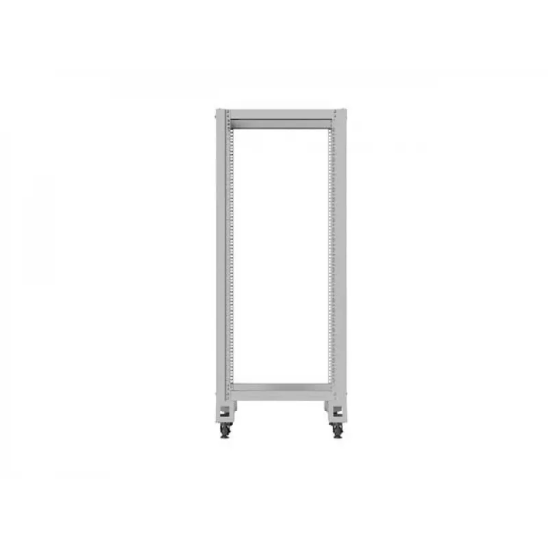 LANBERG 19-calowa otwarta szafa rack 27U 600x800 mm szara, 27U otwarta rama serwerowa