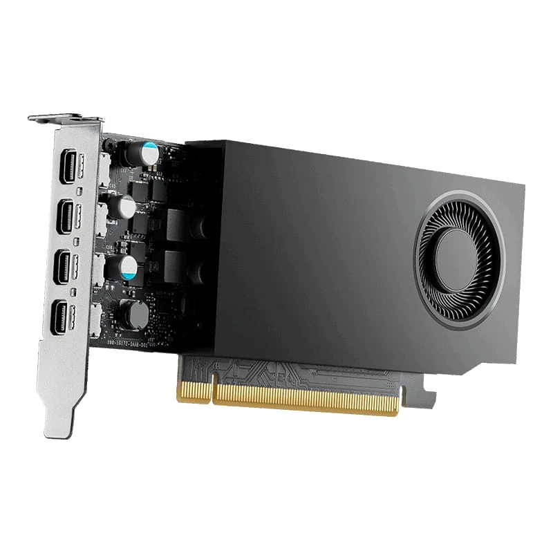 Karta graficzna PNY NVIDIA RTX A400, 4 GB GDDR6, 64-bitowa, PCIe 4.0 x8, 4x DisplayPort 1.4a, aktywne chłodzenie