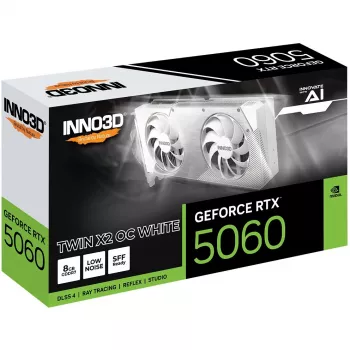 Karta graficzna Inno3D GeForce RTX 5060 Twin X2 OC — 8 GB GDDR7, 128-bit, PCIe 5.0, 2280 MHz