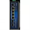 Przemysłowy przełącznik PoE ALLNET ALL-SGI8106PMJ-BT — 6-portowy (4 PoE+), wytrzymała metalowa obudowa