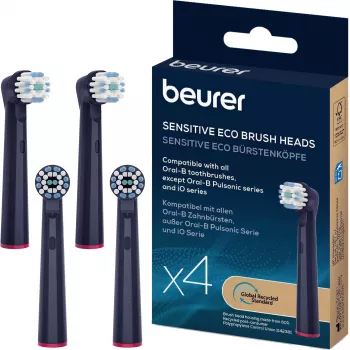 Końcówki wymienne Beurer TB Sensitive Eco Green Planet, ciemnoniebieskie, 4 szt.