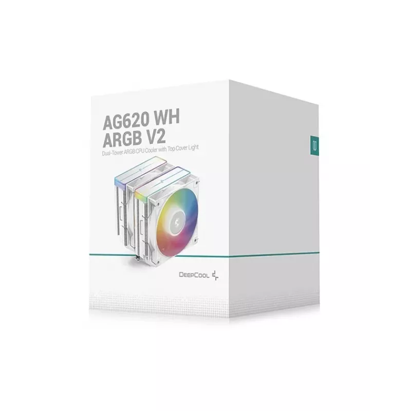 DeepCool AG620 WH ARGB V2 Chipset, Płyta główna Chłodzenie powietrzne 12 cm Biały 1 szt.