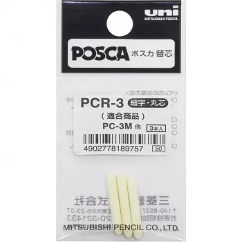Marker POSCA Uni-Ball PCR-3 Biały — kompatybilność wymiennych końcówek PC3 M