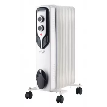 Adler AD 7815 grzejnik elektryczny Wewnętrzny Biały 1500 W Grzejnik olejowy