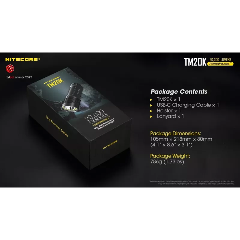 Latarka Tiny Monster SERIES/20000 lumenów TM20K Nitecore