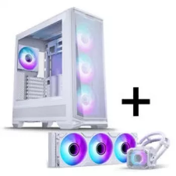 PHANTEKS Eclipse G400A Obudowa PC + Glacier M25 Gen2 AiO-Chłodzenie cieczą - Biała