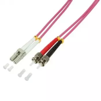 Logilink - kabel krosowy - LC wielomodowy (M) na ST wielomodowy (M) - 2 m - światłowód - 50/125 mikrometrów - OM4 - bezhalogenowy - fioletowy wrzos (FP4LT02)