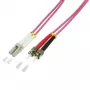 Logilink - kabel krosowy - LC wielomodowy (M) na ST wielomodowy (M) - 2 m - światłowód - 50/125 mikrometrów - OM4 - bezhalogenowy - fioletowy wrzos (FP4LT02)