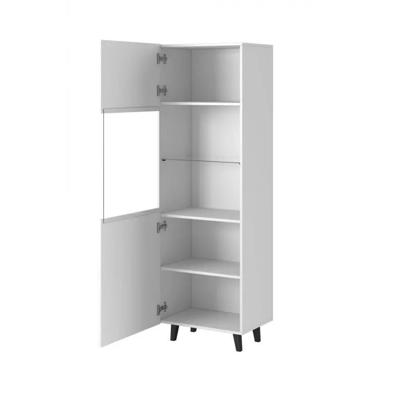 Szafka do przechowywania cama meble PAFOS 60×40×182 cm biała matowa stojąca
