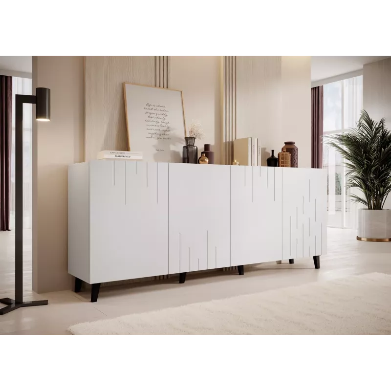 BARI komoda 200x42x82 biały matowy