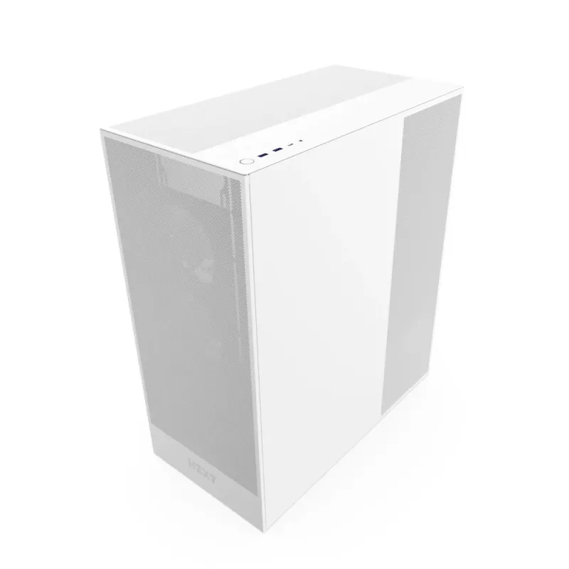 Obudowa PC NZXT H7 Flow RGB Midi Tower Biała — Szkło hartowane, EATX, Przód 3×120mm, USB-C