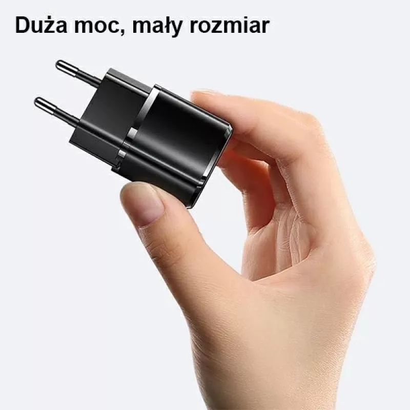 usams Ładowarka Telefonu 1x USB-C T36 + Lightning PD — kompaktowa ładowarka PD z USB-C i Lightning