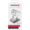 Aluminiowa podstawka SWISSTEN 25005100 do Apple Watch — kompatybilny uchwyt na ładowarkę, srebrny