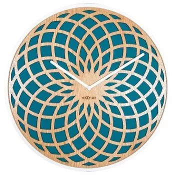 NeXtime klok 3149tq Sun Large, Ø50 cm, Ścienny, Turkusowy