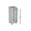 LANBERG 19-calowa 32U stojąca szafa rack 600×600 mm szara z perforowanymi drzwiami i LCD (płaska paczka)