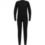 Odlo Set long MERINO 200 KIDS komplet bielizny dziecięcej, rozmiar 116 cm, czarny