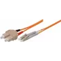 Tecline exertis Connect - Kabel krosowy - SC wielomodowy (M) do LC wielomodowego (M) - 10 m - światłowód - 62,5/125 mikrometra - OM1 - pomarańczowy (86610)