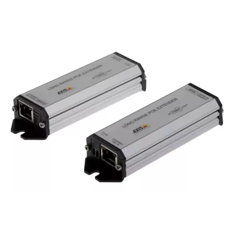 Zestaw przedłużacza PoE dalekiego zasięgu AXIS - Repeater - 100Mb LAN - 10Base-T, 100Base-TX - RJ-45 / RJ-45 - do 1 km