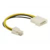 DeLOCK Kabel P4 męski Molex 4pin męski Wielokolorowy 0,13 m