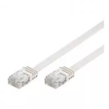 Wentronic Goobay CAT 5e płaski kabel krosowy, U/UTP, biały, 3 m - CCA mieszanka miedzi (93360)