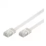 Wentronic Goobay CAT 5e płaski kabel krosowy, U/UTP, biały, 3 m - CCA mieszanka miedzi (93360)