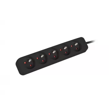 Listwa zasilająca Lanberg PS0-05E-0150-BK 1,5 m 5 gniazd AC Wewnętrzna Czarna