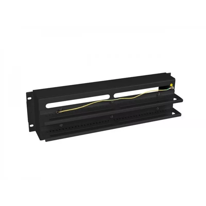Panel zarządzania kablami Lanberg AK-VDP103-B stalowy czarny 482,5 mm