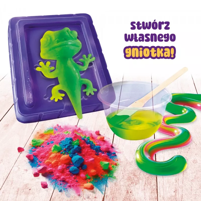 Edukacyjna ściskanka Liscianigiochi Slumi Science Chameleon 304-PL110971 — praktyczna zabawka naukowa
