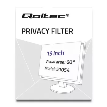 Filtr prywatyzujący do wyświetlacza Qoltec 51054 48,3 cm (19) Laptop