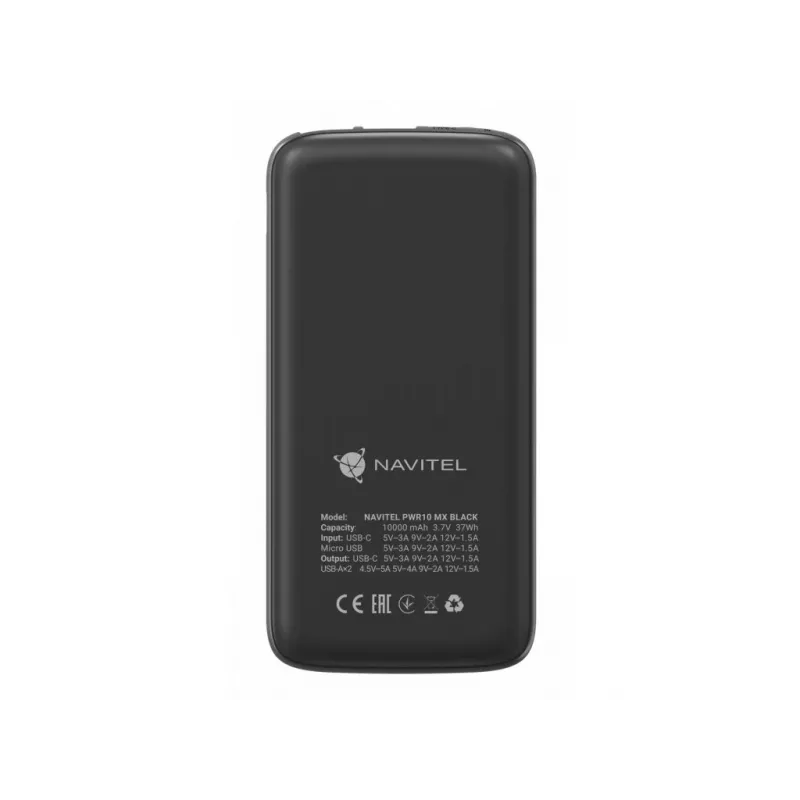 Przenośny powerbank Navitel PWR10 MX Czarny 10000 mAh